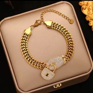 18k gold plated stainless steel bracelet